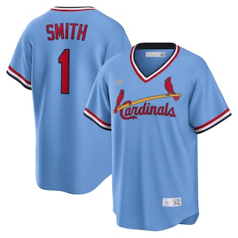 mens nike ozzie smith light blue st louis cardinals road coo